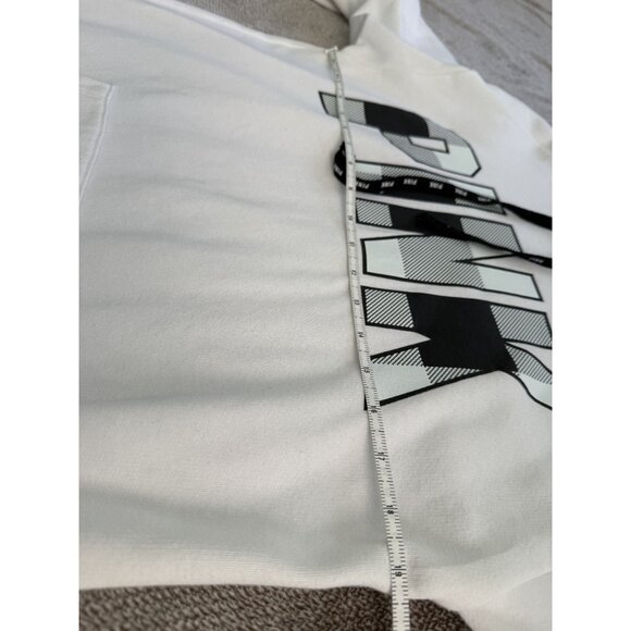 Victorias Secret Pink Sherpa Lined White Logo Hoodie Size Small - Picture 7 of 7